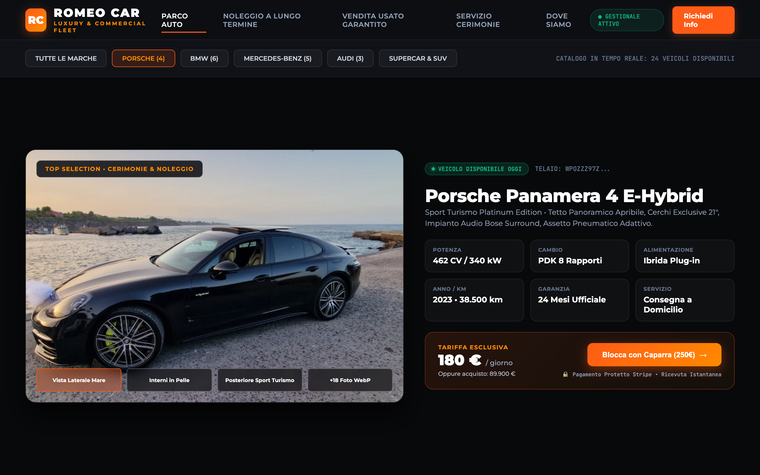 Romeo Car — Piattaforma Automotive & Noleggio Flotta